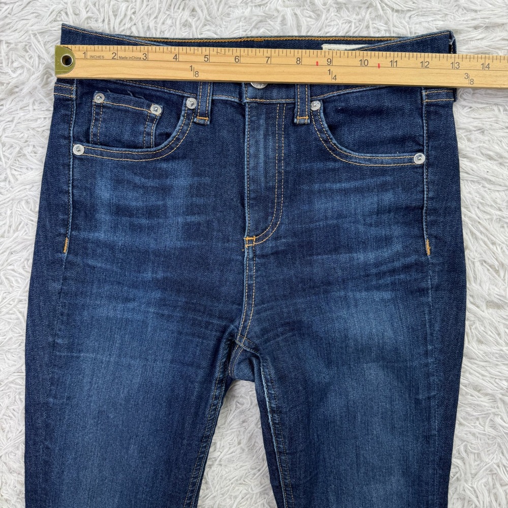 Rag & Bone Pants Womens 24 Blue 10 Inch Ankle Skinny 5 Pocket Casual Denim Jeans - Picture 9 of 13